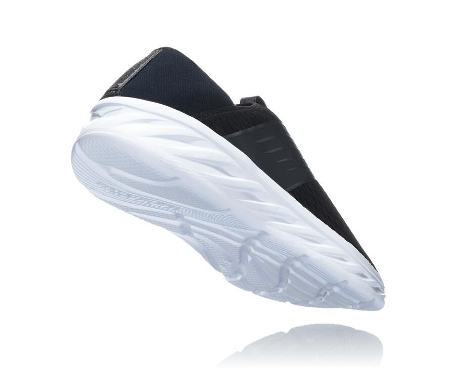 Sandals Womens - Hoka One One ORA Recovery - Black/White - MSVRJWO-27